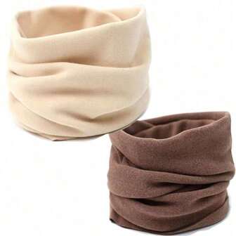 Thermal Lined Neck Warmer, Solid Color, Windproof, Thermal, Unisex, Autumn/Winter