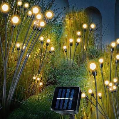 2PACK Garden Light Solar Powered Firefly Lights Outdoor Waterproof Vibran Garden Lights For Wedding Christmas Atmosphere Decorationi