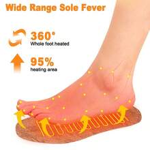 1 Pair Adjustable Size Unisex USB Powered Heated Insoles, Foot Warming & Massage - Multicolor - View 6