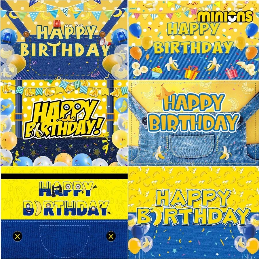 Minions 1pc Minions Medium Size Thickened Polyester Material Fun Cartoon Minions Pattern European And American Style Banner Shape HD Printing Shooting Screen Party Background Cloth Suitable For Birthdays, Festivals, Family Gatherings, Campus Decoration, Photo Check-In Decoration Background Cloth Hot Selling