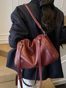 Nueva bolsa de hombro simple, bolsa con forma de almohada de moda, bolso de gran capacidad tipo Boston para viajes de negocios y transporte