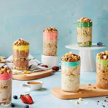 SUNGIVEN SUNGIVEN High Protein Overnight Oats Variety Pack - 7 Flavors Low Sugar High Fiber Instant Oatmeal Health Breakfast Snacks For Gym Office School Trip Kids With Superfoods