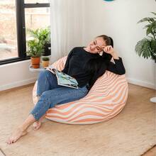 大型充气懒人沙发椅，豆袋沙发，榻榻米客厅用品 - 彩色 - 查看 3