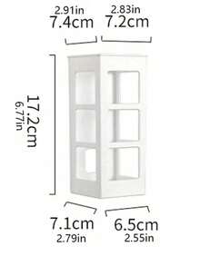 2pcs Wall-Mounted Plastic Storage Boxes, Bathroom Organizer Rack, Suitable For Storing And Organizing Curling Irons, Straighteners, Combs, Makeup Sponges And Other Beauty Products, Bathroom Accessories - Multicolor - View 6