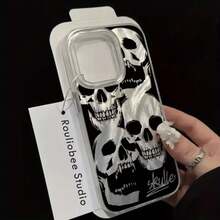 Funda explosiva para phone 16/15/14 Plus/13/12/11 Pro Max. Nueva funda protectora de gasa con orificios grandes, anticaídas. Ideal para regalar a amigos. - Plateado - Ver 4