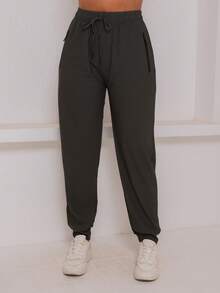 Women's Sports Pants With Elastane - Comfort And Flexibility For Physical Activities - Bubblegum Pink - View 5