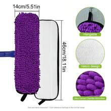 Compatible With Bona Chenier Mop Pad, Washable, Reusable, Thick Absorbent Mop Replacement Head, High Water Absorption, Strong Stain Removal, No Shedding, Easy To Clean, No Shedding, It Is The Best Choice For Daily Cleaning.