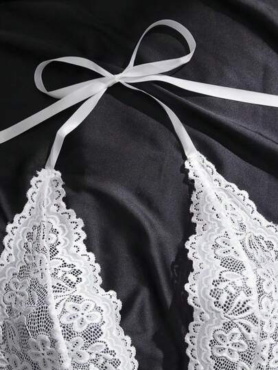 Ladies' Underwear Costumes,Sexy Kanten Uni One Piece Dress, Hot Sleeping Dress Women, Pattern, Unique Charming Tight Short Skirt. Whether It's Festival, Or Romantic Occasion, It Brings Happy Night To Couples. Verleidelijke Women view 6