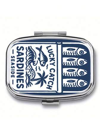 1 件最好的自制金属盒，双隔层便捷方形药盒，多功能维生素、胶囊、平板电脑和珠宝收纳盒，最佳居家和朋友礼物，便携式口袋大小，可爱的药品整理器，医用药盒，个人药瓶，珠宝盒，药品整理器，有趣的设计，立方体容器，耐用外壳，防潮材料，便携式医疗包，药丸分隔器，旅行必备，家居礼物