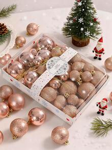 42 buc bile decorative de Crăciun de 3/4/5 cm, ornamente din plastic, globuri de Crăciun, decorațiuni suspendate, bile pictate, potrivite pentru bradul de Crăciun, acasă, exterior, cameră, dormitor, decor de Anul Nou, decorațiuni de Crăciun, articole pentru petreceri, ornamente de sărbători, set cadou pentru prieteni și familie decor acasă decor cameră iarnă