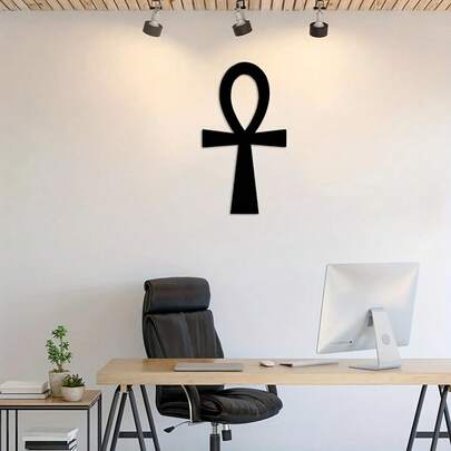 Pc Young Metal Ankh Wall Art - Elegant Symbol Decoration For Homes, Offices, And Special Events - Metal Wall Signs That Do Not Require Electricity And Are Easy To Hang, Used For Celebration And Decorative Purposes