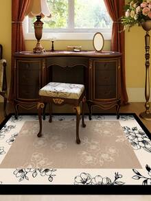 1 Stück leichter Luxus - Blumen gestreifter Boho Teppich, modern minimalistisch - super weicher Kunstkaschmir Teppich, maschinenwaschbar, geeignet für Wohnzimmer, Schlafzimmer, Büro und Esszimmer - hervorragend für Halloween, Weihnachten, Ostern, Erntedank Dekoration, 700g/m², Innen-/Außenbereich, Wohndekoration - Verschiedenfarbig - Übersicht 8