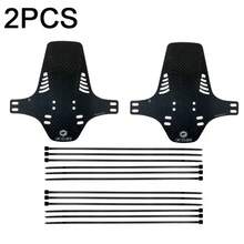 2 piezas Guardabarros para bicicleta para rueda delantera y trasera, guardabarros universal para MTB y bicicleta de carretera, alas de protección contra el barro, accesorio de ciclismo - Negro - Ver 8