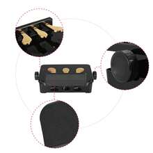 Banco extensor de pedal de piano, pedal de pie de piano ajustable en altura, diseño con 3 pedales, negro - Negro - Ver 6