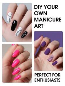 coscelia Set 6 buc ojă gel neon - ojă gel portocaliu galben verde alb negru cu saturație ridicată, accesorii unghii de lungă durată pentru femei cadouri de salon de artă DIY