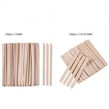 200pcs Wooden Waxing Sticks Kit For Hard Wax Hair Removal Eyebrow Large Small Wax Applicator For Lip Brow Face And Body Waxing ,Hair Products And Accessories For Barber Salon Beauty Travel Essentials