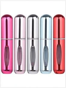 5 pezzi/4 pezzi/3 pezzi/2 pezzi/1 pezzo Flaconi di profumo ricaricabili da 5 ml, flaconi spray di profumo portatili e ricaricabili, flaconi spray di profumo da viaggio ricaricabili, mini contenitori liquidi portatili vuoti, essenziali da viaggio, organizzatori da spiaggia, adatti per fragranze e profumi da donna per vacanze, campeggio, vacanze, ritorno a scuola