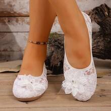 1 Paar Vintage-Schlupfschuhe für Damen, besticktes Vamp, florales Stickdekor, atmungsaktive, bequeme Slipper im Landhausstil mit weicher Sohle, geeignet für Partys, Dating, Tänze, Partys, Alltag, Strand, drinnen, auf der Straße, auf dem Campus, Cut Out