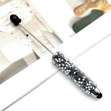 DIY Beaded Touch Screen Stylus Pen, 2-In-1 Writing & Touch Pen For Tablets, IPads, Smartphones, Random Color