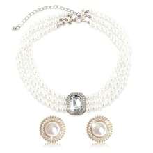 JeVenis Royal Pearl Beaded Necklace Choker Vintage Pearl Necklaces For Women Girls Bead Choker Necklace Prom Wedding Bridal Shower Accessories