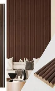Art3d Slat Wood Wall Paneling For Interior And Ceiling Decoration - 4 Samples Pack, 6 X 57in - MàuF - Xem 1