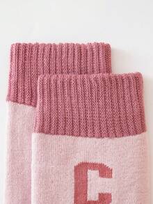 5 Pairs Kids' Thick Thermal Lined Mid-Calf Socks, Warm For Cold Weather, Suitable For Indoor, Outdoor, Sports Wear In Autumn/Winter