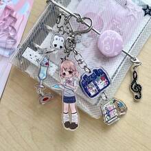 Acrylic Pendant, Bag, Phone, Key Chain, Hanging Chain, Accessory, Planner DIY, Original Character, Y2K Style Charm - Multicolor - View 4
