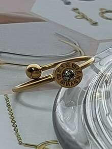 1 Stück einzigartiger drehbarer Doppelkugelring aus Edelstahl, Angsthilfe-Ring für Frauen, Goldschmuck