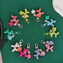 Chaveiro com design de cachorro e balão de gelatina 3 peças para mulheres, chaveiro fofo para meninas, acessórios para bolsas, mochilas e bolsas de carro