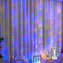 300/200/100 LED Bedroom Curtain Lights, USB Powered, Remote Control - 8 Lighting Modes For Festive And Daily Home Ambiance