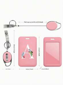 Pink Id Card Holder With Pink Retractable Scroll Clip, Anti Theft Card Sleeve,Pink Thumb Slot Hard Plastic Card Protector, Expandable Id Card Holder, Medical Insurance Protector, Waterproof Medical/Card/Social Security Card Protector, Bus Card Holder, Meal Card Storage,Provides Great Convenience For Your Daily Life And Office. It Is Ideal For Workers,