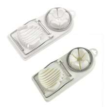 1 件套二合一鸡蛋切片机和鸡蛋切割器套装，手动不锈钢丝鸡蛋切割器，带坚固塑料底座，用于切鸡蛋的厨房工具，易于清洁，节省时间，适用于厨房、食物准备，是送给家庭厨师、家庭主妇、厨师、生日、母亲节、圣诞节、美食爱好者的完美礼物