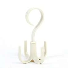 4-Claw Rotating Functional Hooks, Multi-Purpose Wardrobe & Bag Hanging Hooks, Plastic Tie Hooks, No Nails Required