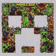 Minecraft Pyjamas, Creeper Boys Pyjamas, Gaming Pjs For Boys, Long Sleeve Kids Pjs - Multicolor - View 3