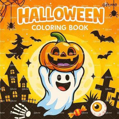 Sách tô màu kinh dị mini: Sách tô màu cho trẻ em, 24 trang với nội dung dễ thương và độc đáo, thiết kế đơn giản và nổi bật, thư giãn bằng cách tô màu trong không gian văn phòng phẩm, món quà tuyệt vời cho Halloween, Lễ Phục Sinh, Ngày của Mẹ, Sinh nhật, Tiệc tùng, Khai giảng, đồ dùng văn phòng phẩm.