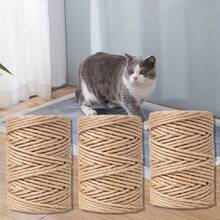 1 قطعة حبل قطط من الألياف الخشنة قابل لإعادة الاستخدام - تصميم أنيق للأريكة، حبل ألياف خشنة أكثر من 200 سم طولاً، تمرين ومرحلة استرخاء متعددة الطبقات، مادة ألياف خشنة قوية - هدية مثالية للحيوانات الأليفة.