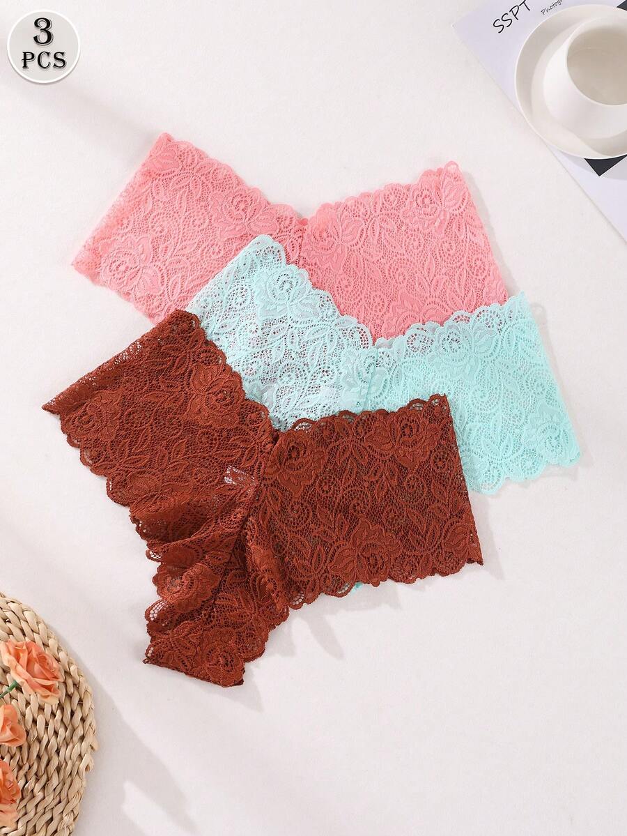 Women's Floral Lace Comfortable Boyshort Panties
