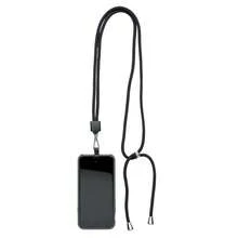 RPET Phone Lanyard (Black) - Coffee Brown - View 3