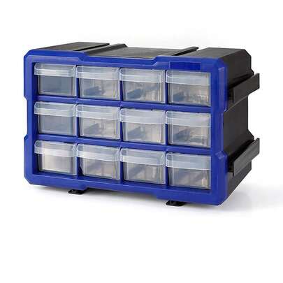 Workpro stapelbarer und ineinandergreifender Teile-Organizer mit 12 Schubladen
