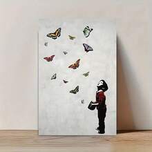 [2D Flat] 1pc Frameless Dark Academia Canvas Art - Ophelia Drowning Poster, 12x18 Inches, Gothic Decor For Living Room, Statement Piece With Floral And Nature Design, Vintage Decor - 彩色 - 查看 4