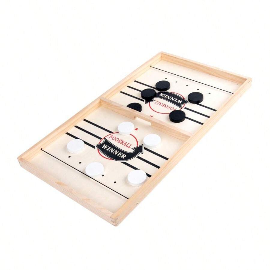 1pc Wooden Tabletop Peg Game, Interactive Peg Jumping Checkers Game - White - View 1