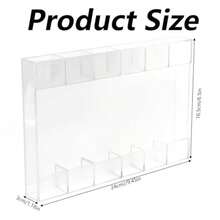 lasuroa Soporte Pajitas Acrílico 6 Ranuras Organizador Pajitas Tumbler de Armario con Cinta Adhesiva Doble Cara Reutilizable Dispensador and Contenedor de Almacenamiento Cocina Encimera Transparente - Transparente - Ver 2