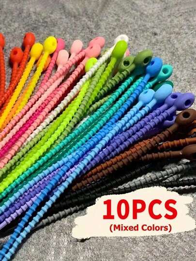 Silicone Cable Ties Reusable Cable Wire Organizer Winder Storage Holder Multi-Purpose Cable Tie Ties Fixed Buckle Cable Tie Data Cable Organizer Bag Ties Cord Management Zip Tie Twist Multifunctional Bag Clip Food Saver Earphone Line Tidy Clips For Bag Cable Management Jewelry Accessories Travel Essential Accessories For Home Office Kitchen School