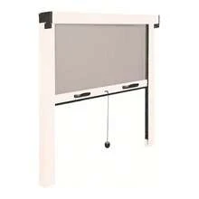 Roll-Up Mosquito Net With Frame 80x140cm Made Of Fiberglass And Aluminum In Black And White - Beige - View 1