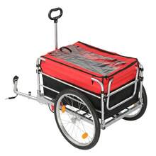 Heavy-Duty Bike Cargo Trailer, 100kg Capacity, Black And Red - Black and Red - View 7