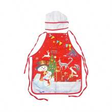 2PCS Christmas Apron Chef Costume & Baking Set – Funny Santa Claus Cooking Aprons For Adults & Kids, Hat, Cooking Tools, Adjustable Kitchen Chef Apron For Baking, BBQ, Cleaning, Xmas Party & Holiday Gifts - Multicolor - View 13