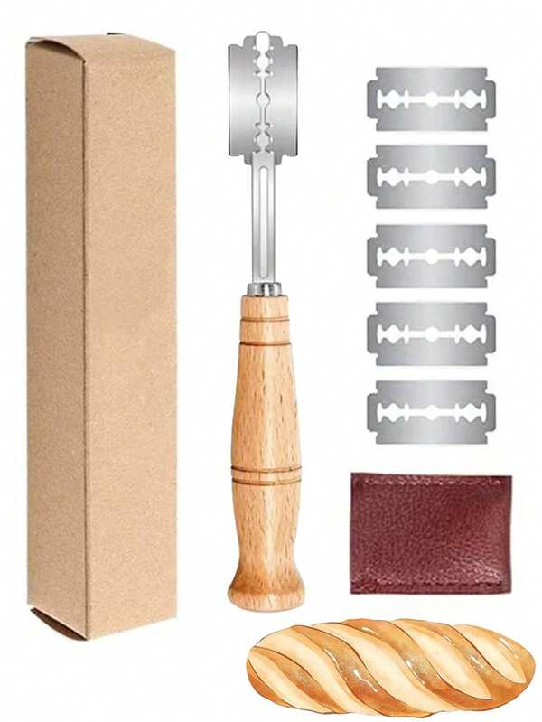 Herramienta de corte de masa para pan Premium, kit de herramienta de corte de masa para pan con 5 cuchillas para pan casero y masa de pan