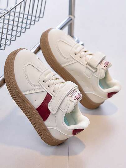 1双儿童休闲运动鞋，适合小女孩，时尚新款2025，适合校园活动，日常旅行，防滑耐磨男童板鞋