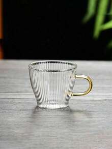 1pc Glass Teapot With Stainless Steel Tea Infuser, Dual-Use For Steeping And Boiling Herbal Tea, Home Use Heat-Resistant Teapot With Vertical Stripes, Can Be Used On Stove