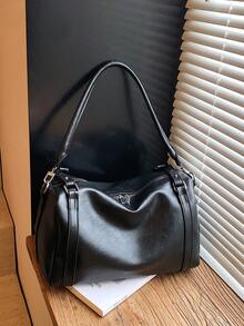 Nueva bolsa de hombro simple, bolsa con forma de almohada de moda, bolso de gran capacidad tipo Boston para viajes de negocios y transporte